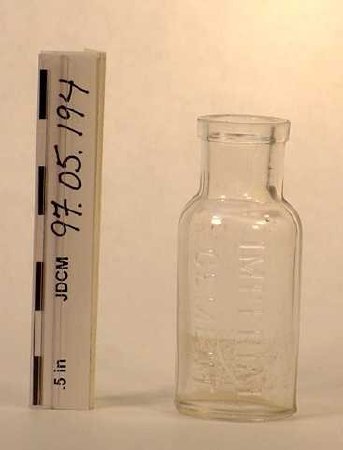 Clear Imperial Cement Bottle