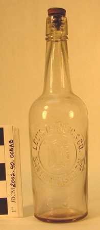Clear glass bottle w/screw in