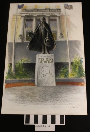 Drawing of Seward Statue