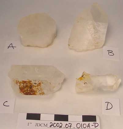 Four Large Quartz Mineral Crys