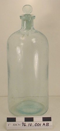 Green Glass Chemical Bottle