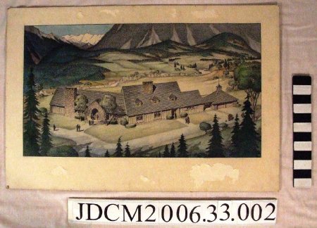 Forrest Watercolor of Lodge