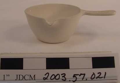 White Ceramic Bowl w/ Handle &