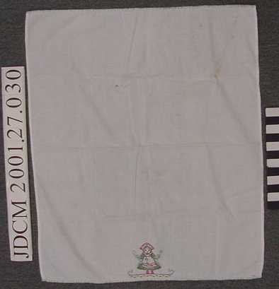 White Cotton Dish Towel with C