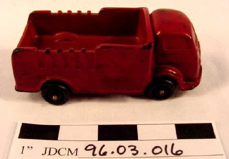Red Rubber Toy Truck w/ Rubber