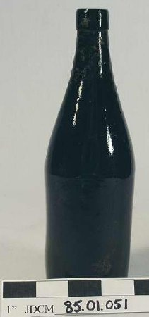 Black Glass Liquor Bottle