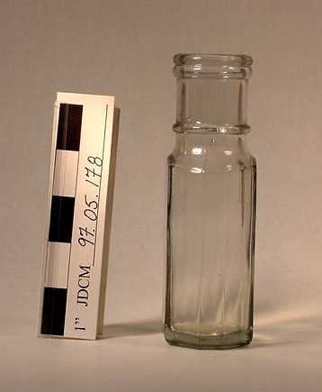 Clear Ribbed Relish Bottle