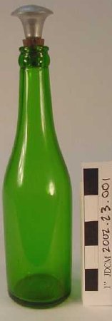 Green Glass Bottle with Cork a