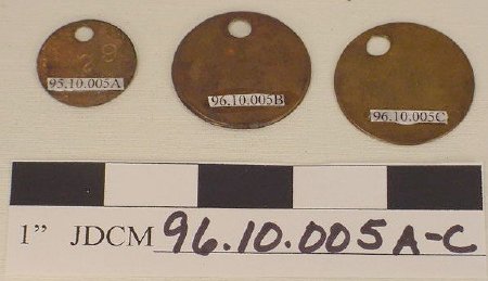 Brass Miner's Tags
