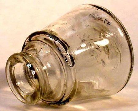 Tapered Clear Glass Ink Bottle