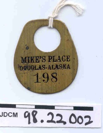 Brass Coat Tag for Mikes Place