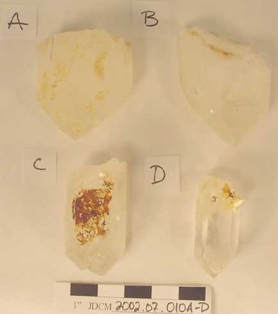 Four Large Quartz Mineral Crys