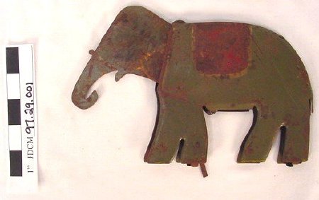 Painted Metal Elephant Toy