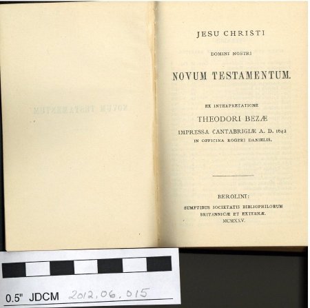 JESU CHRISTI NOVUM TESTAMENTUM Latin bible