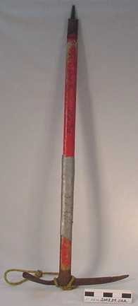 Wood-Handled Red Ice Ax with R