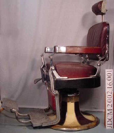 Koken Barber Chair in Red, Whi