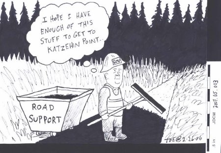 Spreading Road Support Cartoon