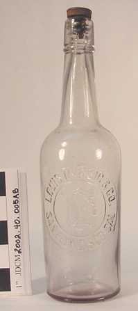 Clear glass bottle w/screw in
