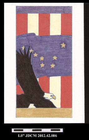Historical Banner Design: Eagle & Flags