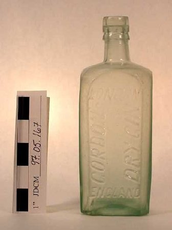 Lt. Green Dry Gin Bottle