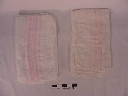 Two White Flannel Doll Blanket