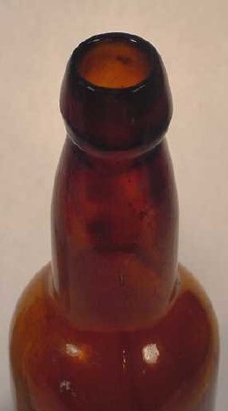 Lt. Amber Blob Top Beer Bottle