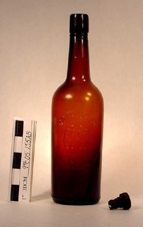 Large Amber Whiskey Bottle