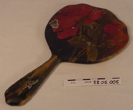 Floral Painted Hand Mirror