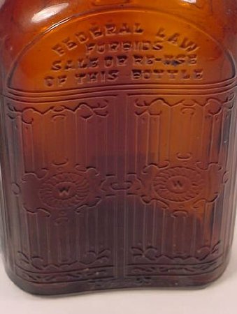 Brown Glass Liquor Bottle