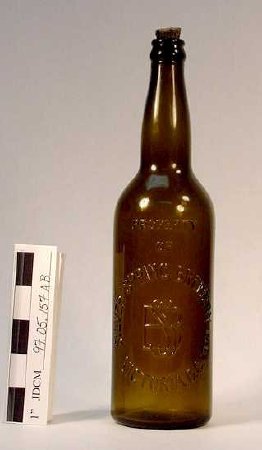 Large Olive Green Beer Bottle