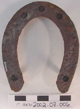 Large Iron Horseshoe w/ 5 Clea