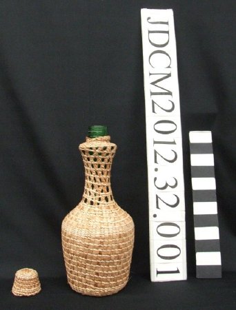 Bottle with Woven Cover by Mary Lou King