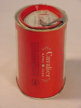 Red Metal Cigarette Container