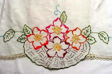 White Cotton Embroidered Apron