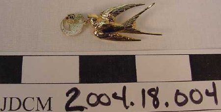 Small Two-art Gold Tone Pin of