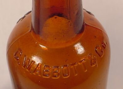 Small Amber Whiskey Bottle