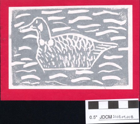 Print of a goose by Anya Van Dort