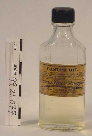 Small Glass Castor Oil Bottle,