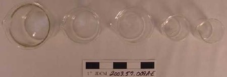Five Assorted Size Clear Glass