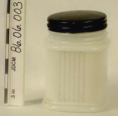 Milk Glass Cosmetic Jar