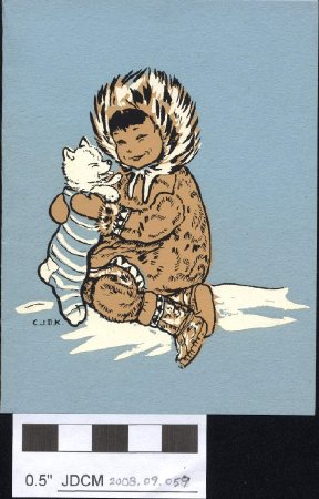 Claudia Kelsey Christmas Card with Eskimo boy
