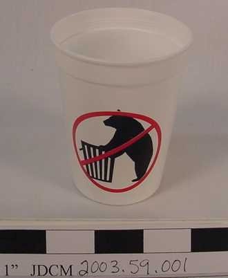 Plastic Cup w/ Bear & Garbage