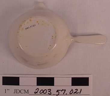 White Ceramic Bowl w/ Handle &