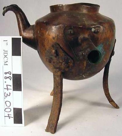 Copper Teapot With 3 Legs