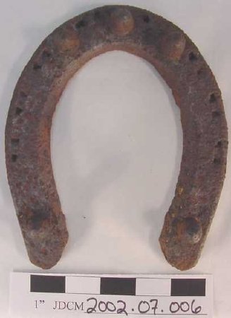 Large Iron Horseshoe w/ 5 Clea