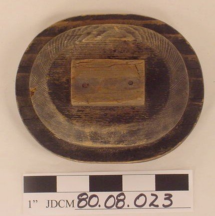 Wooden Pattern Piece; oval wit