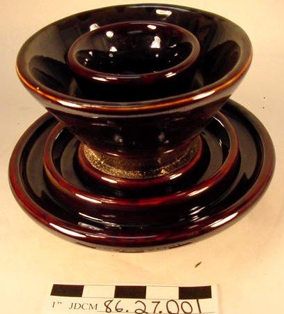 Large Brown Glazed Insulator