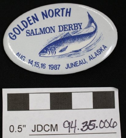 1987 Salmon Derby Button