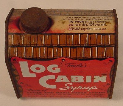Log Cabin Syrup Can