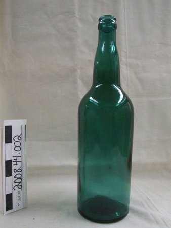 Dark green crown cap bottle